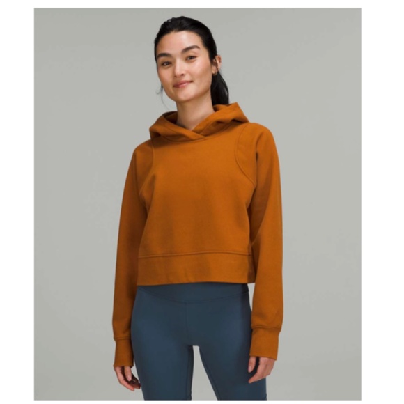 lululemon athletica Tops - LULULEMON Loungeful Cropped Hoodie Butternut Brown Size 6
